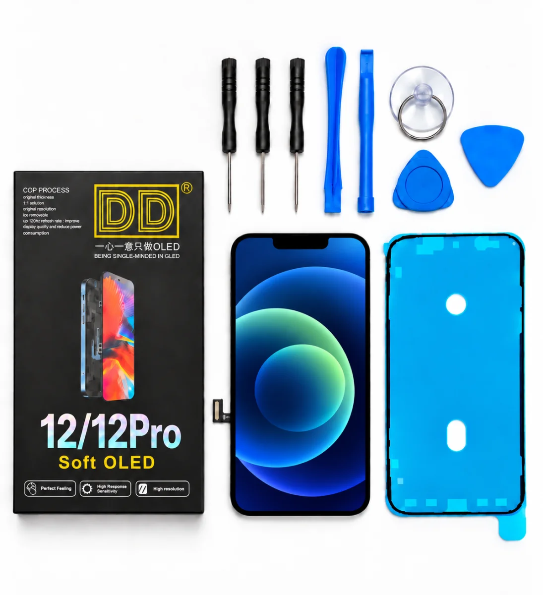 iPhone 12 / 12 Pro Ekran | DD - Canlı Renkler, Yüksek Hız ve Tamir Seti