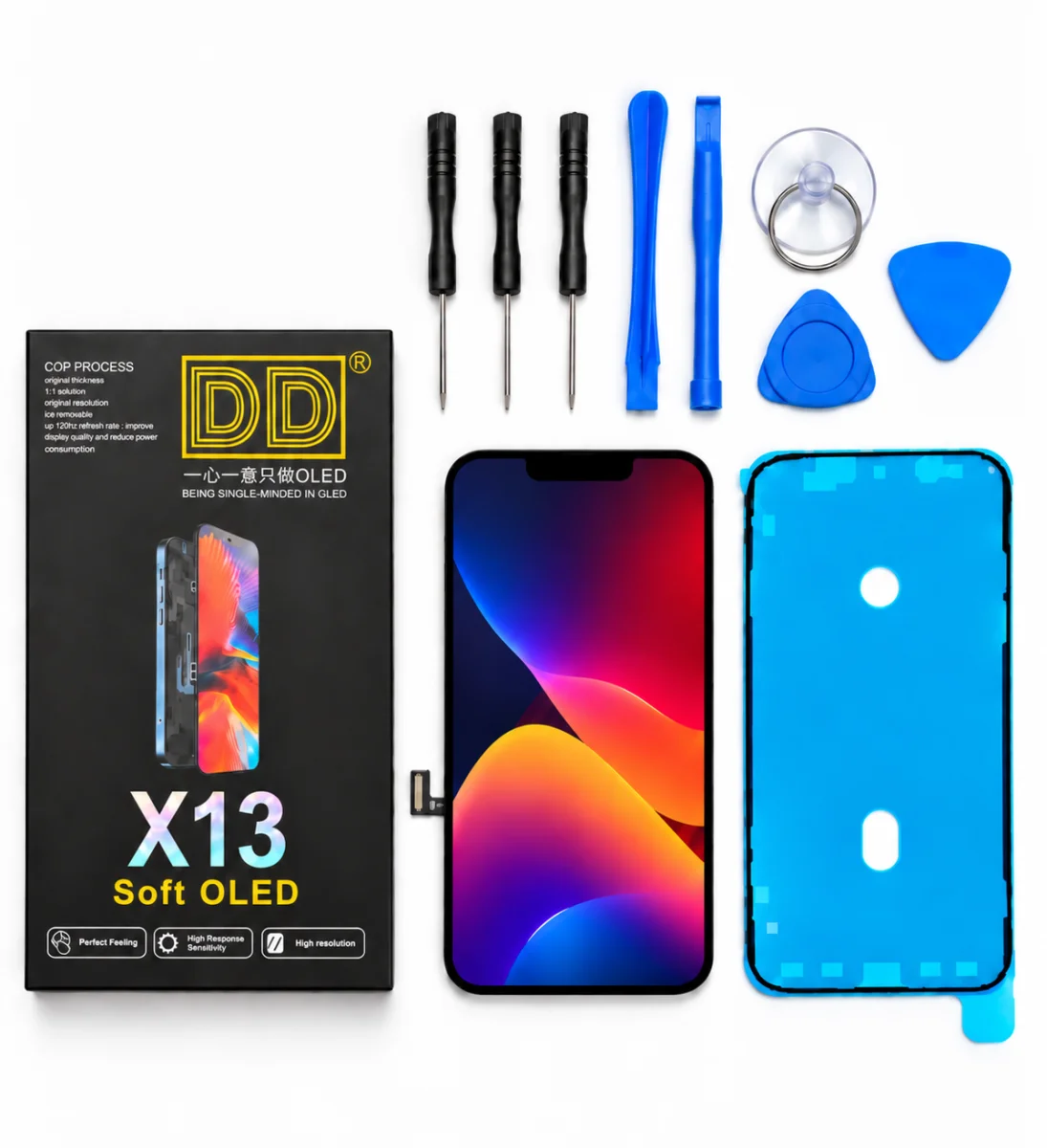 iPhone 13 Ekran | DD - Canlı Renkler, Yüksek Hız ve Tamir Seti