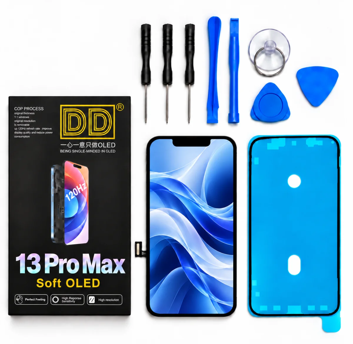 iPhone 13 Pro Max Ekran | DD - 120 Hz, Canlı Renkler ve Tamir Seti