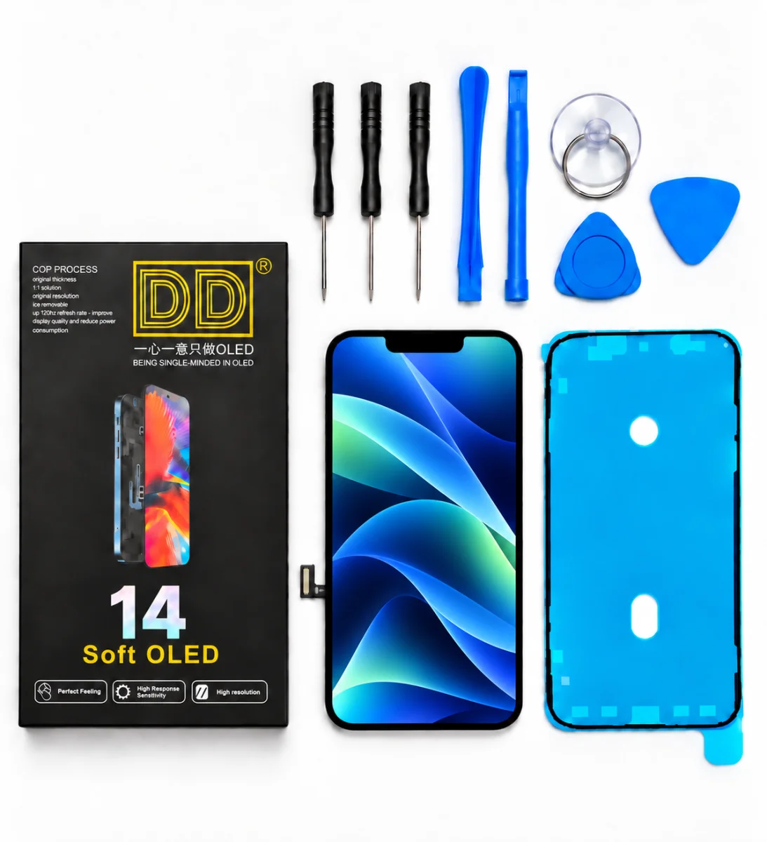 iPhone 14 Ekran | DD - Canlı Renkler, Yüksek Hız ve Tamir Seti